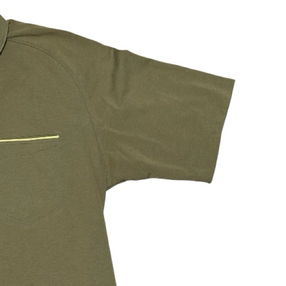 127 PATAGONIA Men's Essential Short Sleeve Organic Cotton Polo - Green, Large - Picture 6 of 7